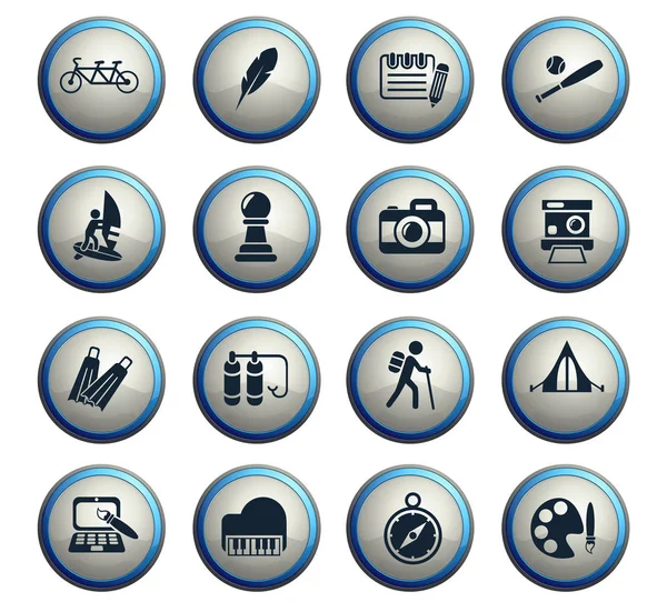 Leisure icon set — Stock Vector