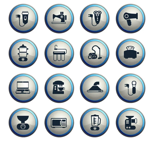 Juego de iconos electrodomésticos — Vector de stock