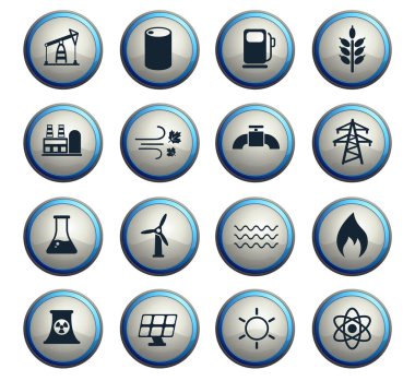 güç üretimi Icon set