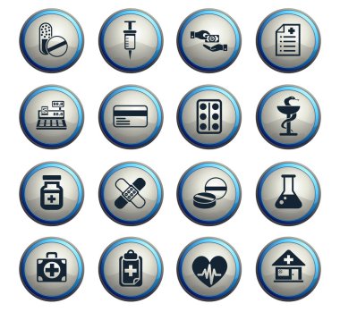 ilaç deposu Icon set