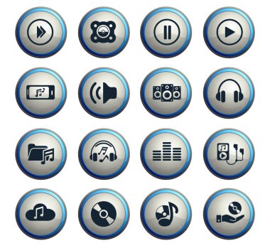 dijital müzik Icon set