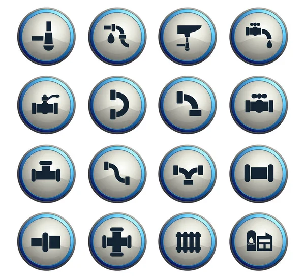 Conjunto de iconos de conducto — Vector de stock