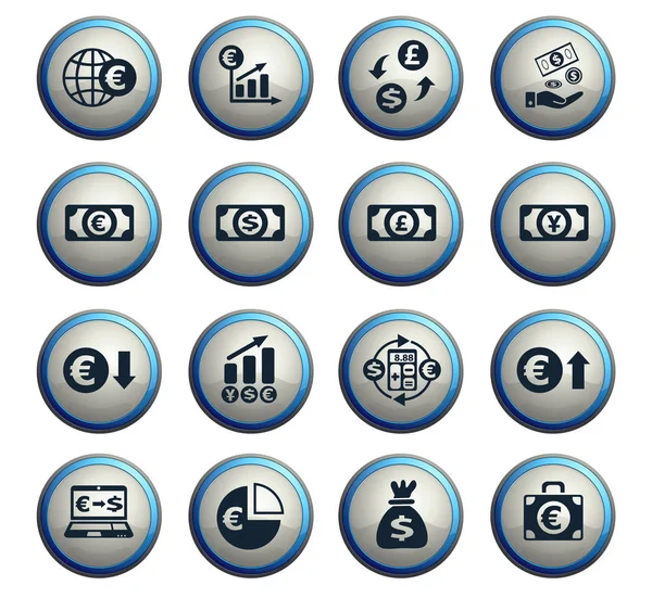 Currency exchange icon set — Stock Vector