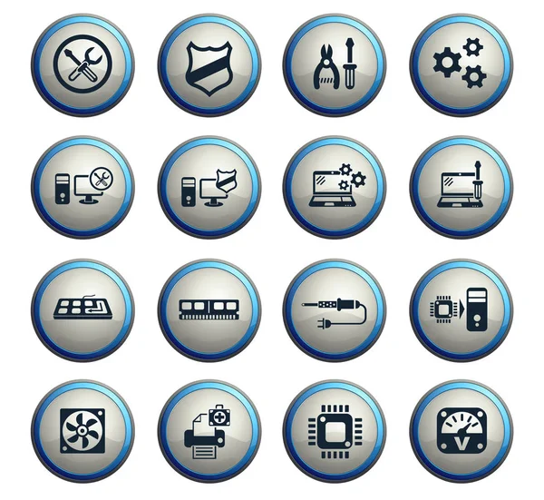 Computer repair icon set — Stock Vector