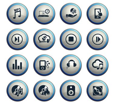 dijital müzik Icon set