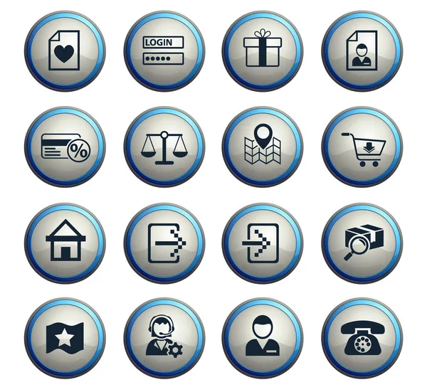 Set di icone dell'interfaccia e-commerce — Vettoriale Stock