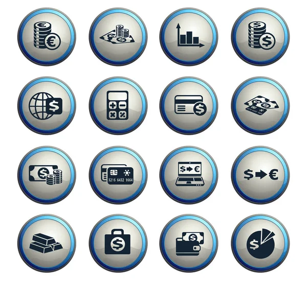Currency exchange icon set — Stock Vector