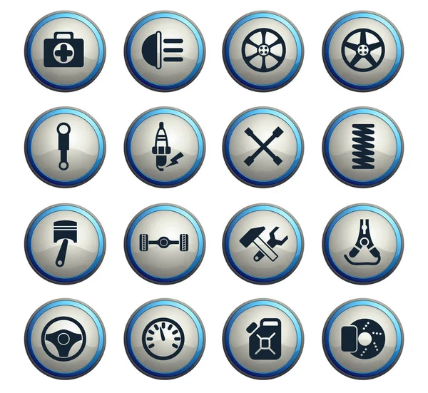 Car shop icon set — Stock Vector