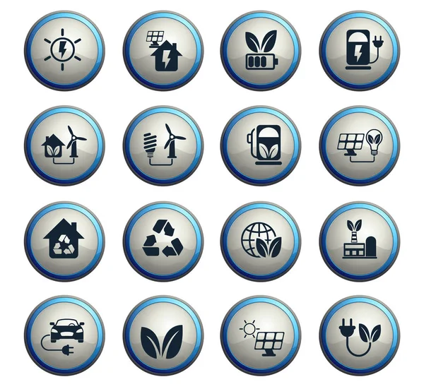 Conjunto de iconos de energía alternativa — Vector de stock