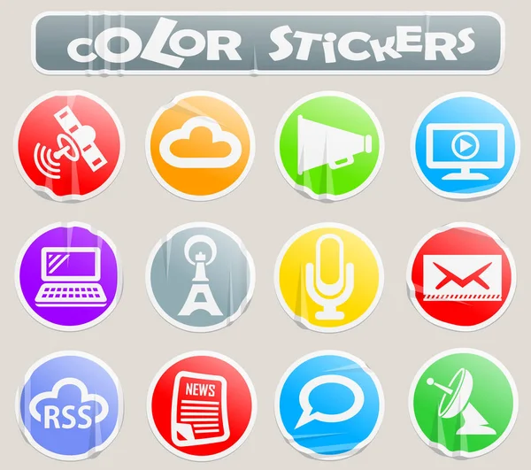 Media color stickers — Stock Vector