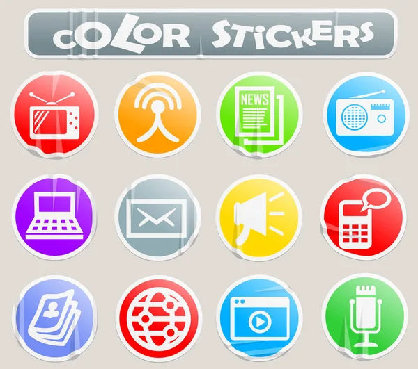 Media color stickers — Stock Vector