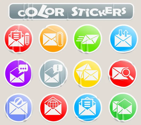 Mail color stickers — Stock Vector