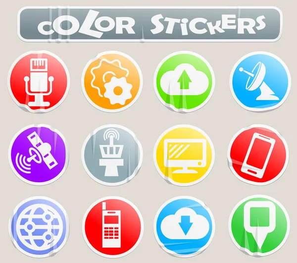Hi tech color stickers — Stock Vector