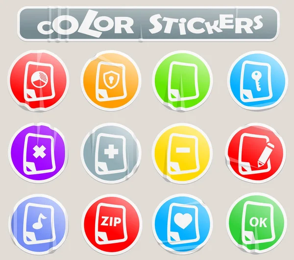 Document color stickers — Stock Vector