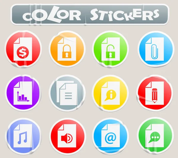 Document color stickers — Stock Vector
