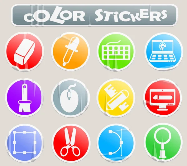 Design color stickers — Stock Vector