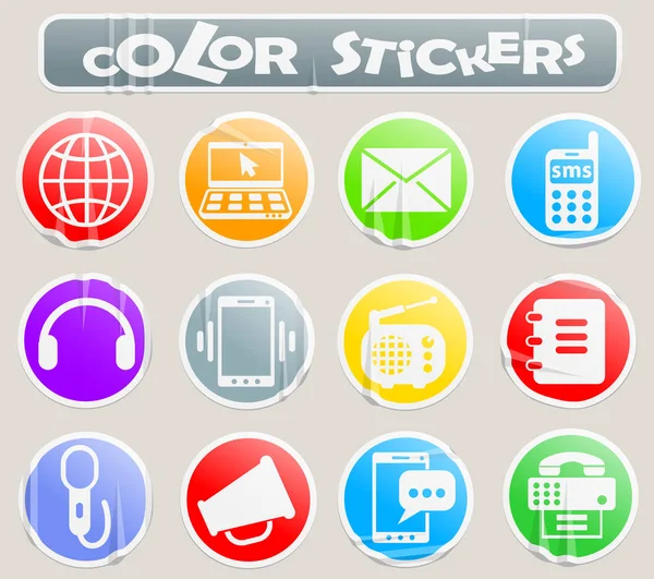 Communication color stickers — Stock Vector