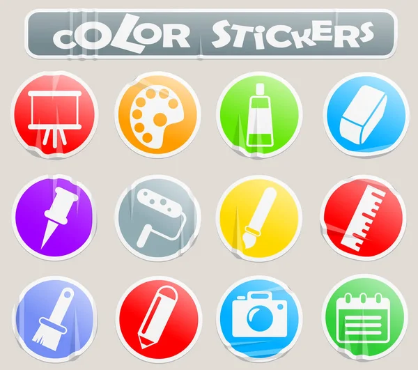 Art color stickers — Stock Vector