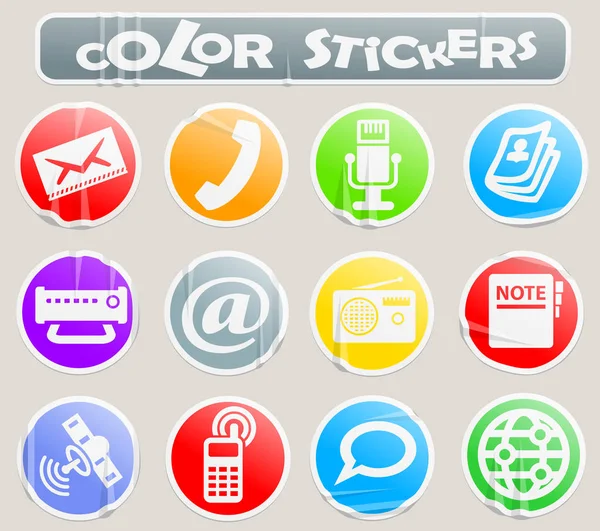 Communication color stickers — Stock Vector
