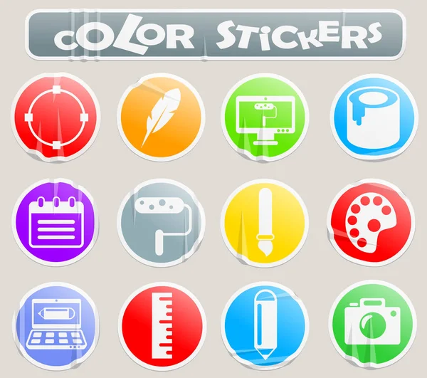 Design color stickers — Stock Vector