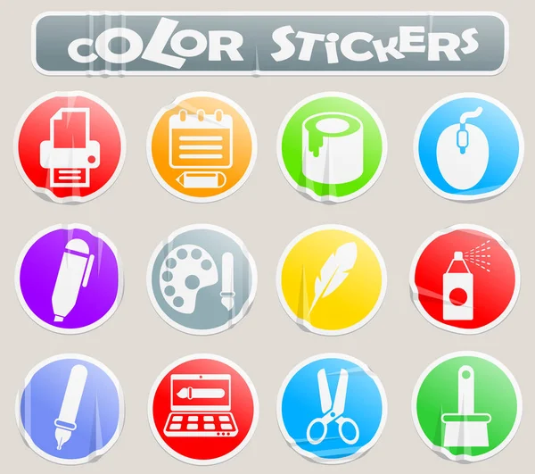 Art color stickers — Stock Vector