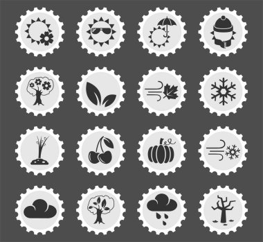 Icon set mevsim
