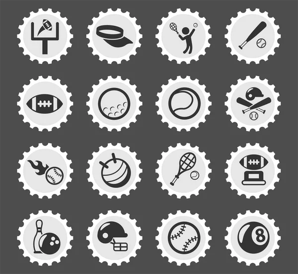 Juego de iconos deportivos — Vector de stock