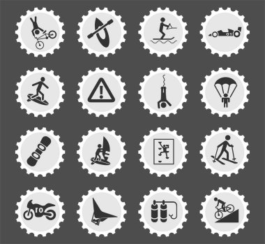 aşırı spor Icon set