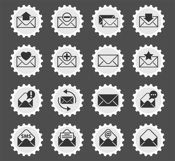 Boríték icon set — Stock Vector