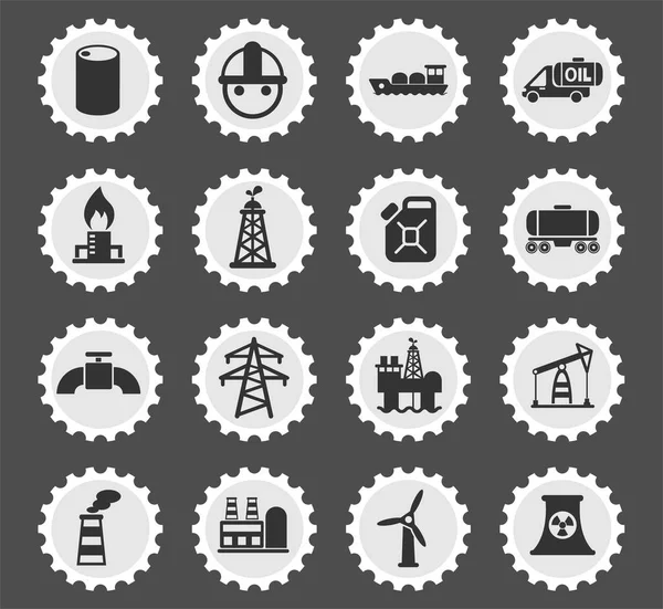 Conjunto de iconos industria — Archivo Imágenes Vectoriales