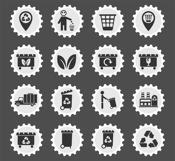 Çöp Icon set — Stok Vektör