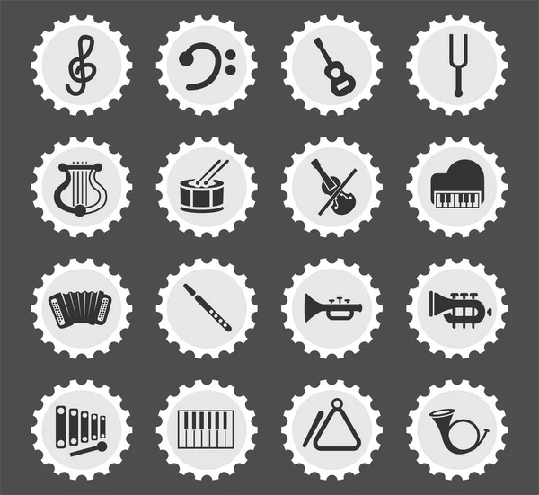 Conjunto de iconos instrumentos clásicos — Vector de stock