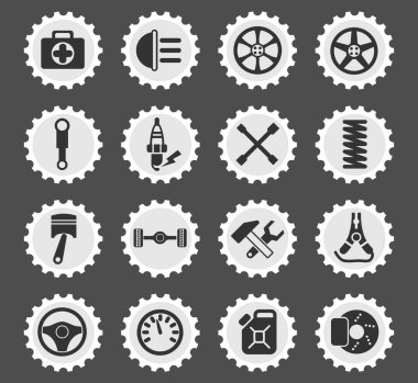 Araba Dükkanı Icon set