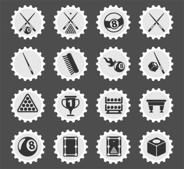 Bilardo Icon set