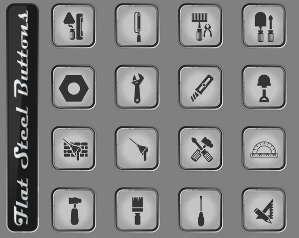 Arbeitswerkzeuge Icons gesetzt — Stockvektor