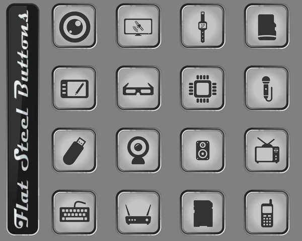 Gadgets simplemente iconos — Vector de stock