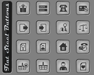 e-ticaret arabirimi Icon set