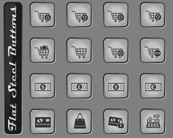 Pazarlama ve e-ticaret Icon set — Stok Vektör