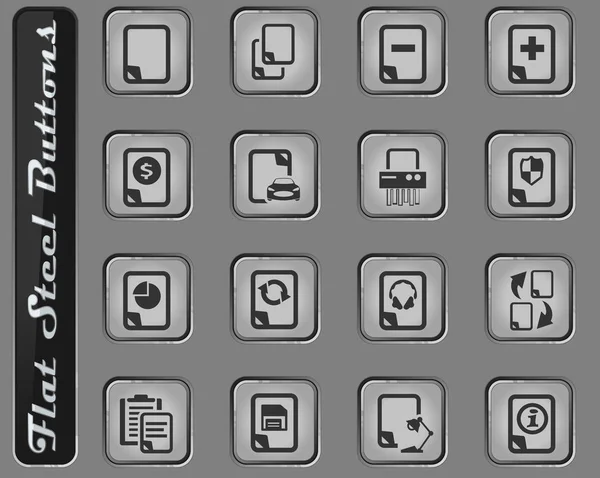 Dokumente Icons gesetzt — Stockvektor