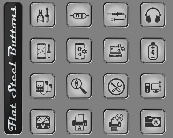 Elektronik Reparatur Icon Set — Stockvektor