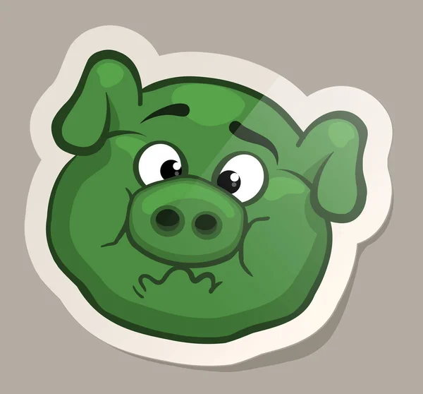 Нудило свиня наклейка — стоковий вектор
