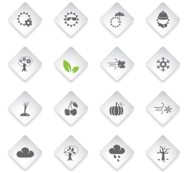 Icon set mevsim