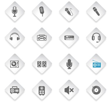 müzik ekipmanları Icon set