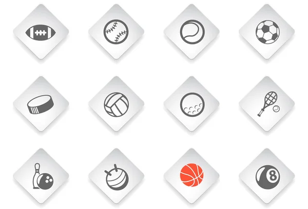 Ensemble d'icônes de balles de sport — Image vectorielle