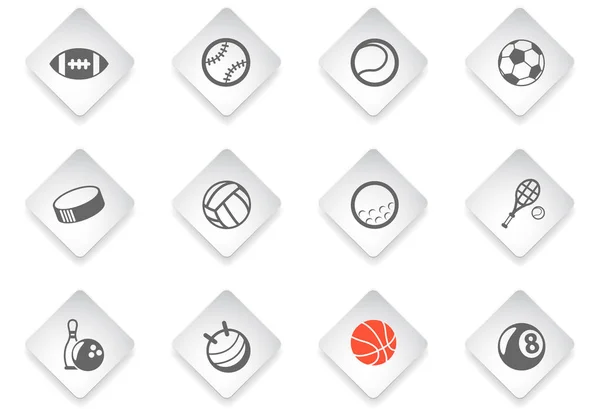 Spor top Icon set — Stok Vektör