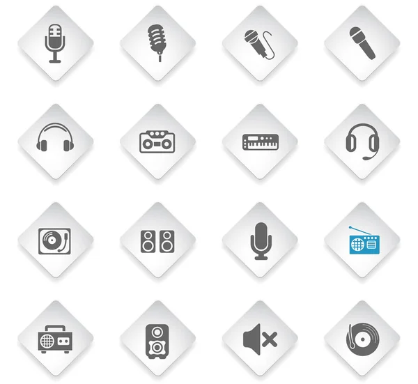 Musical equipment icon set — Stock Vector