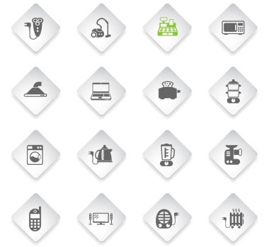 Elektronik süpermarket Icon set