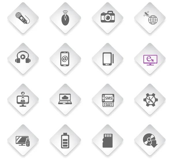 Merhaba tech Icon set — Stok Vektör