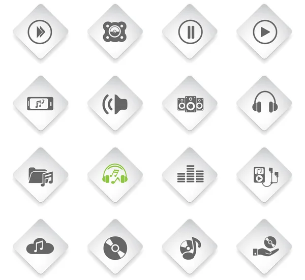 Set digitaler Musiksymbole — Stockvektor