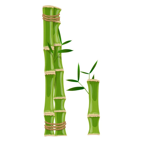 Bamboo bokstaven I — Stock vektor